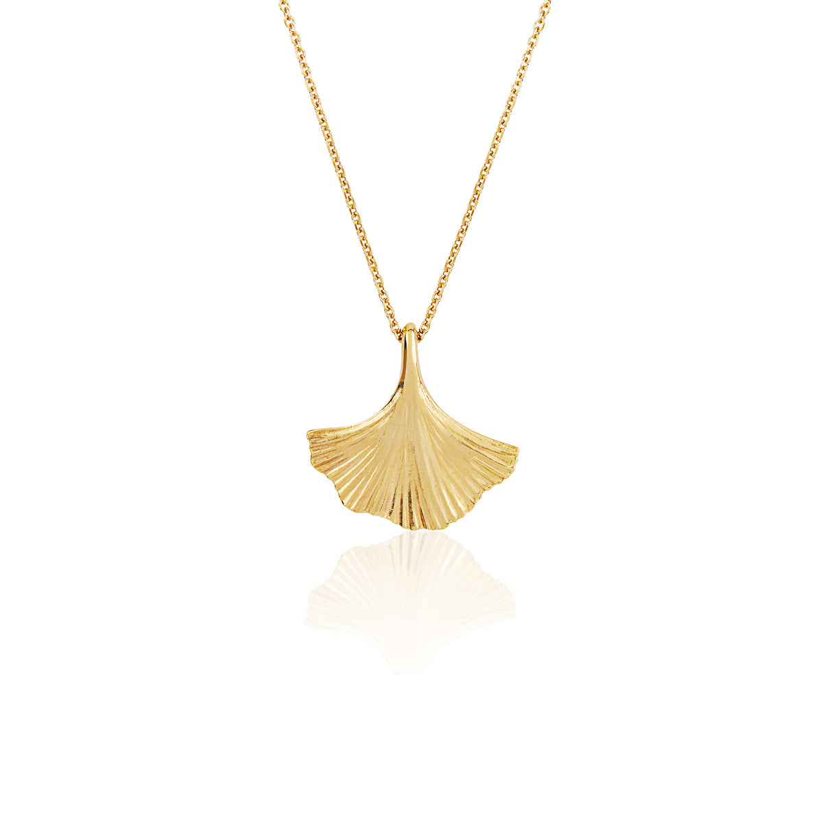 Gold Ginkgo Leaf Pendant | Catherine Zoraida Jewellery