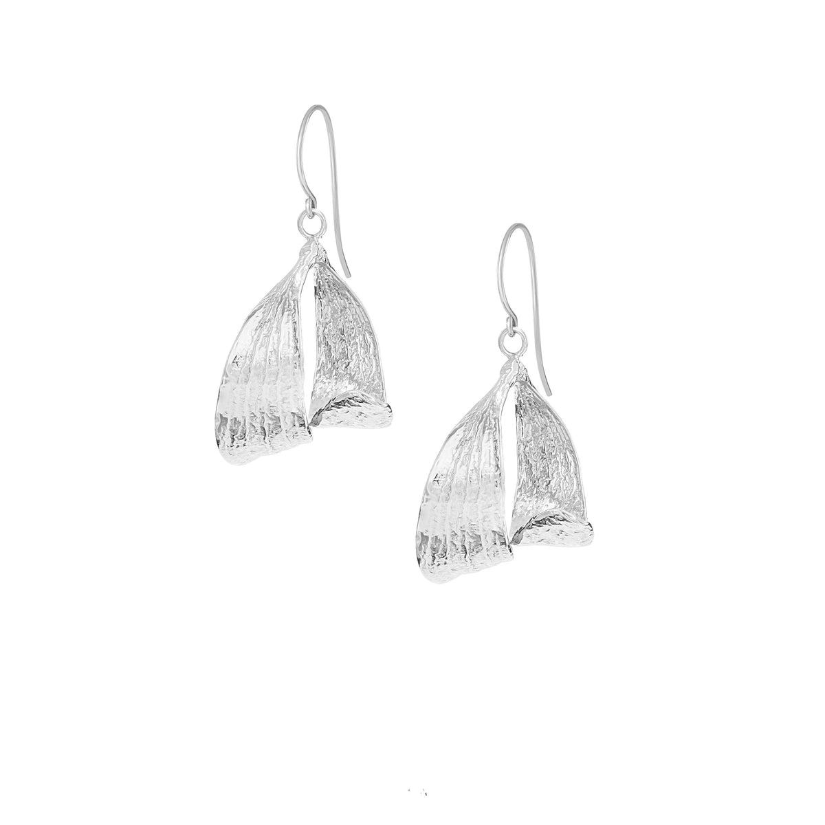 Silver Mistle Kiss Hoop Earrings