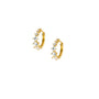 18ct gold plated silver hoop earrings pave set with cubic zirconia