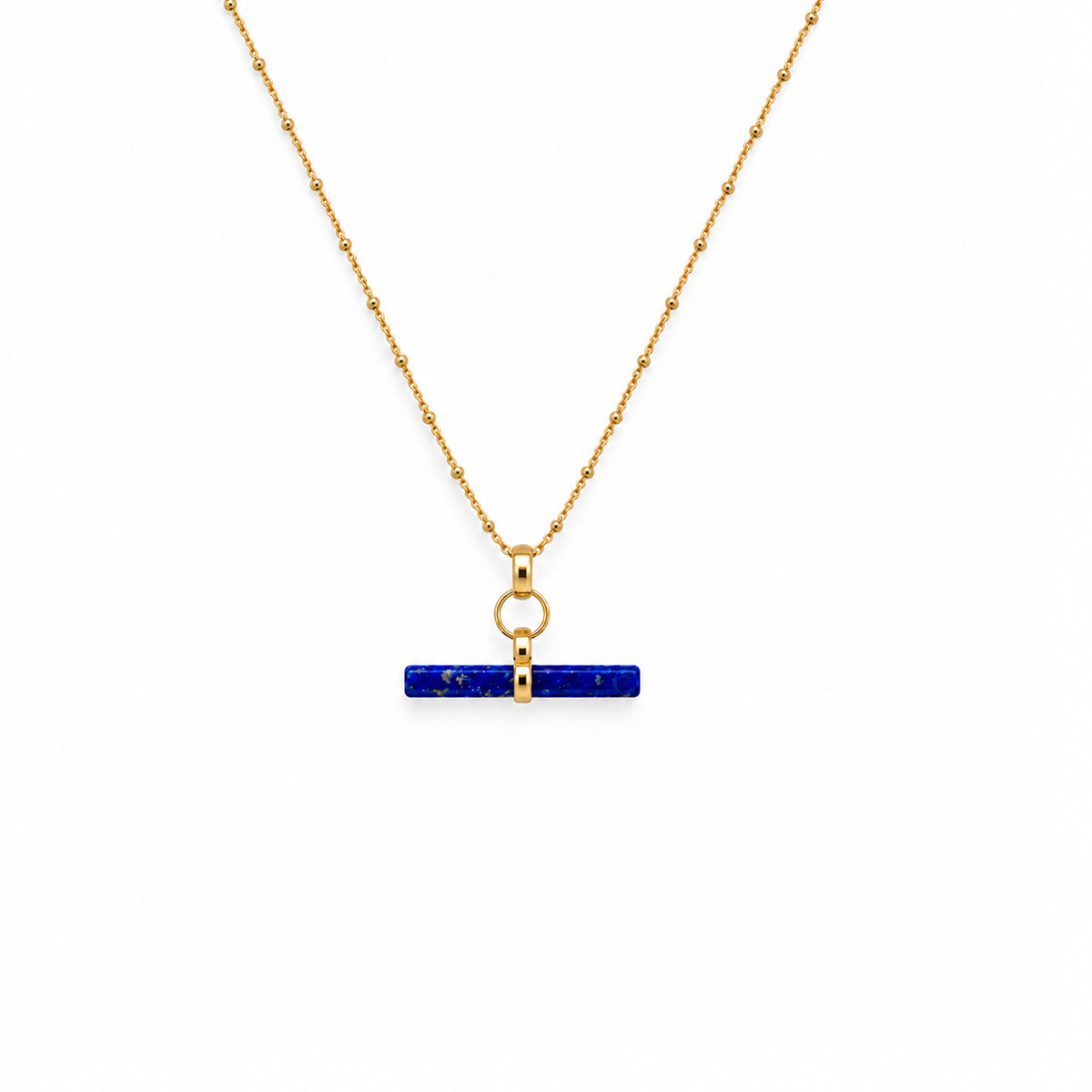 Azure Lapis T-Bar Necklace
