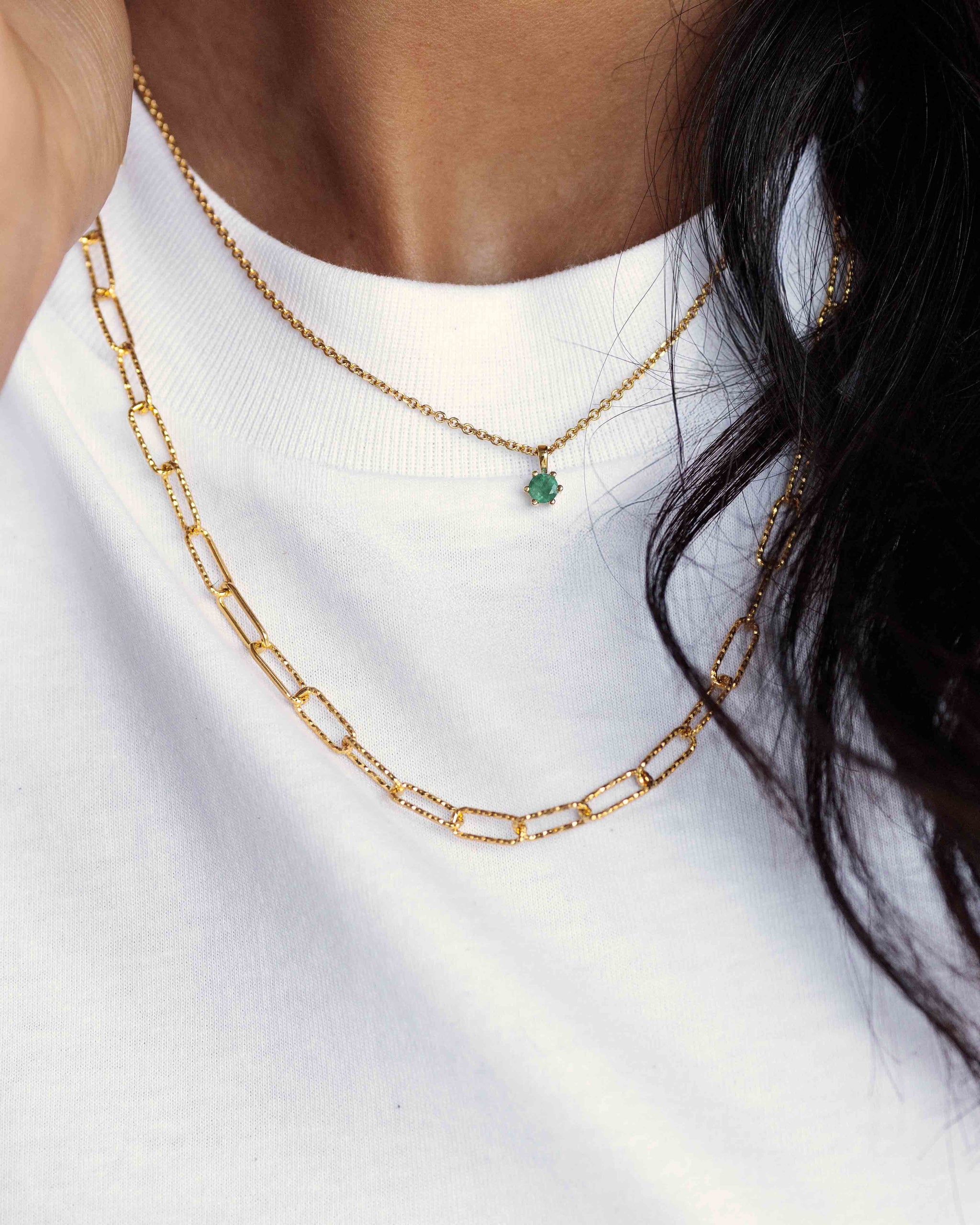 Gold Glitter Chain Necklace | Catherine Zoraida London