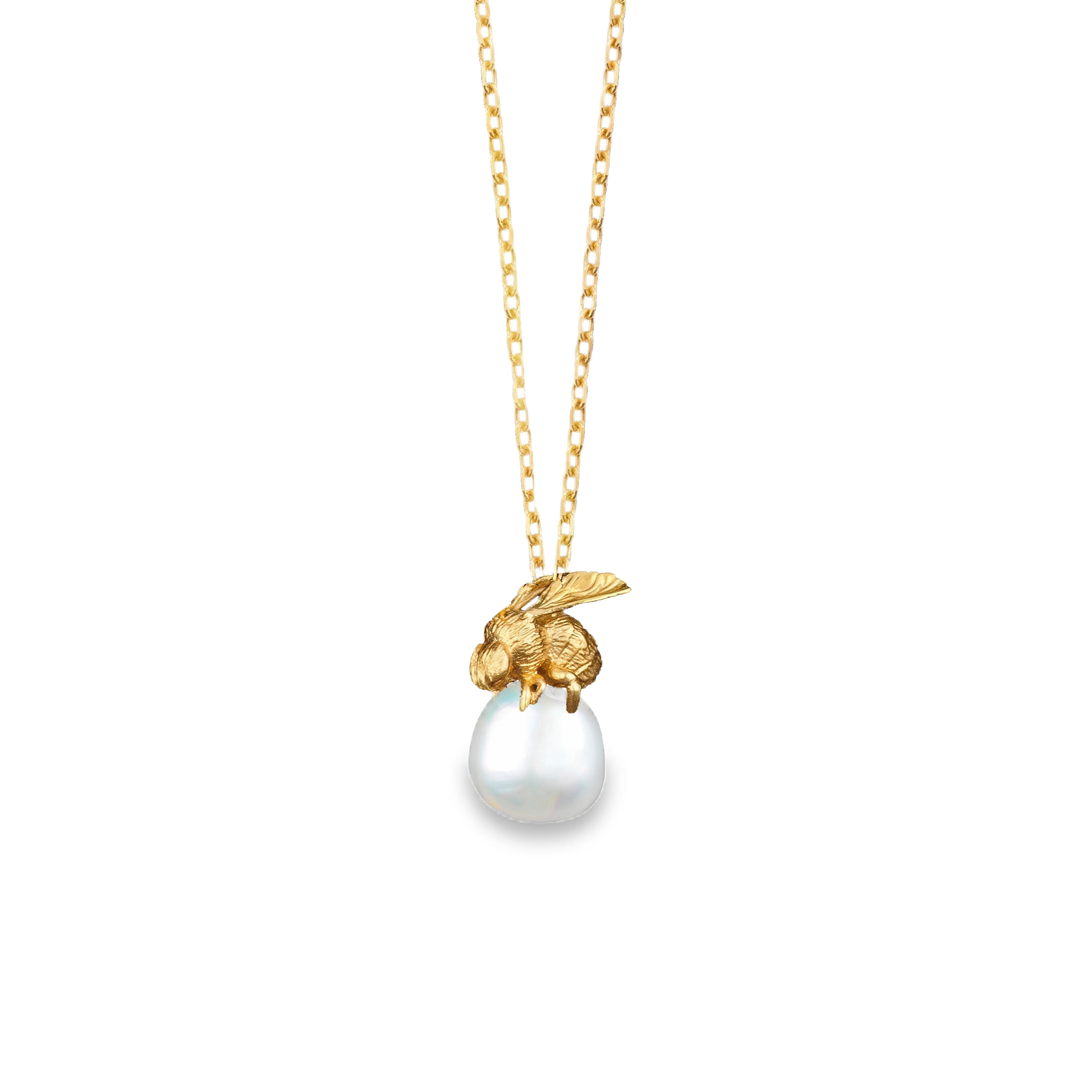 Honeybee Moonlight Pearl Pendant