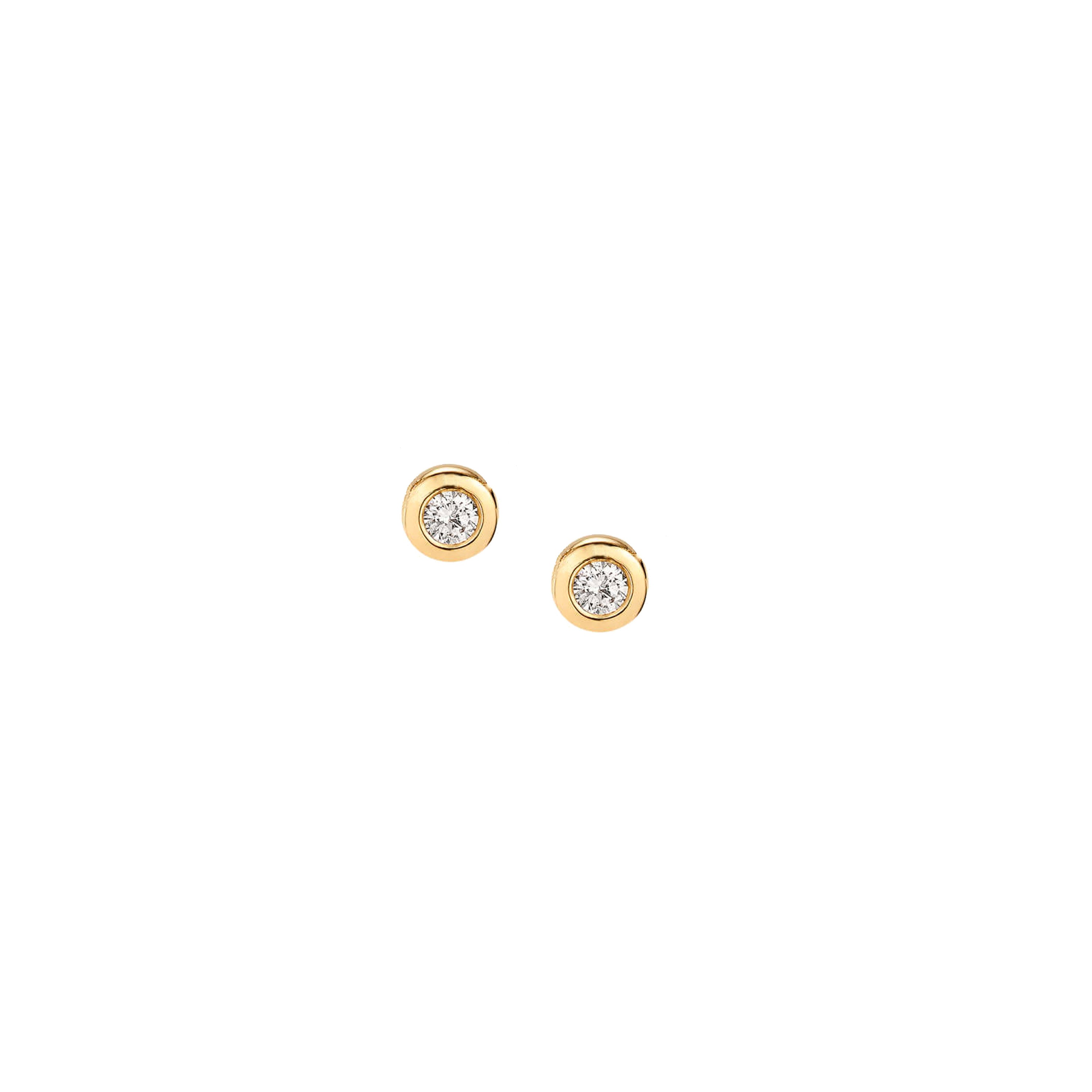9ct Gold Diamond Sun Stud Earrings