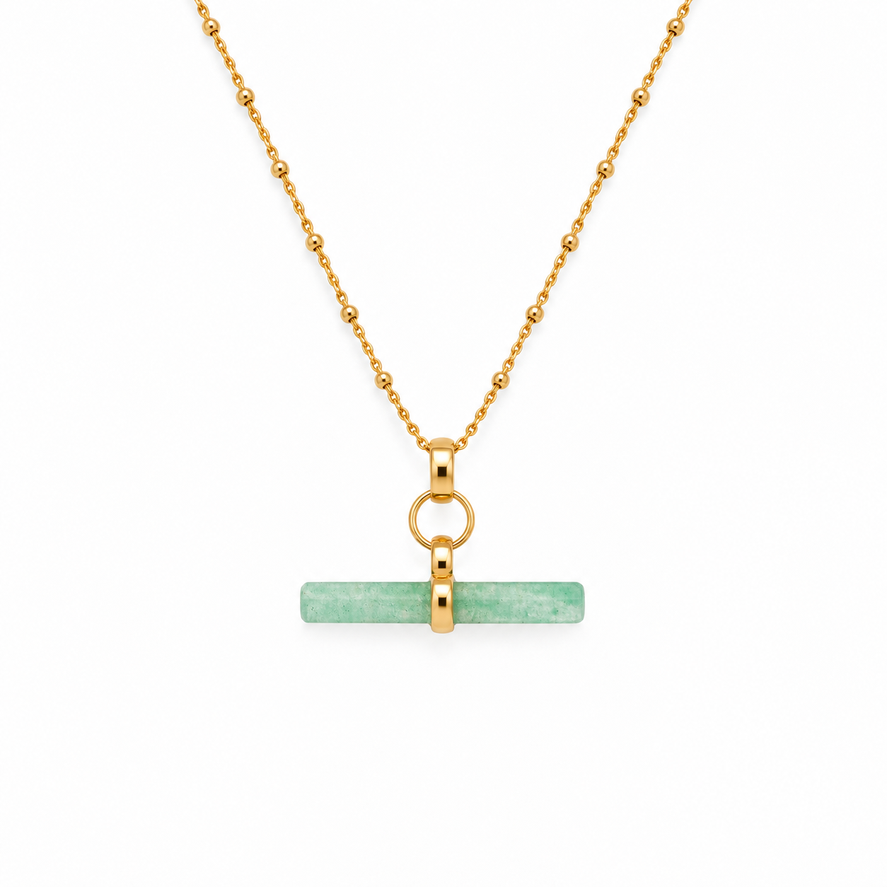 Willow Aventurine T-Bar Charm