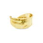 Gold iris petal cuff showcasing intricate petal detailing, embodying elegance and the essence of spring.