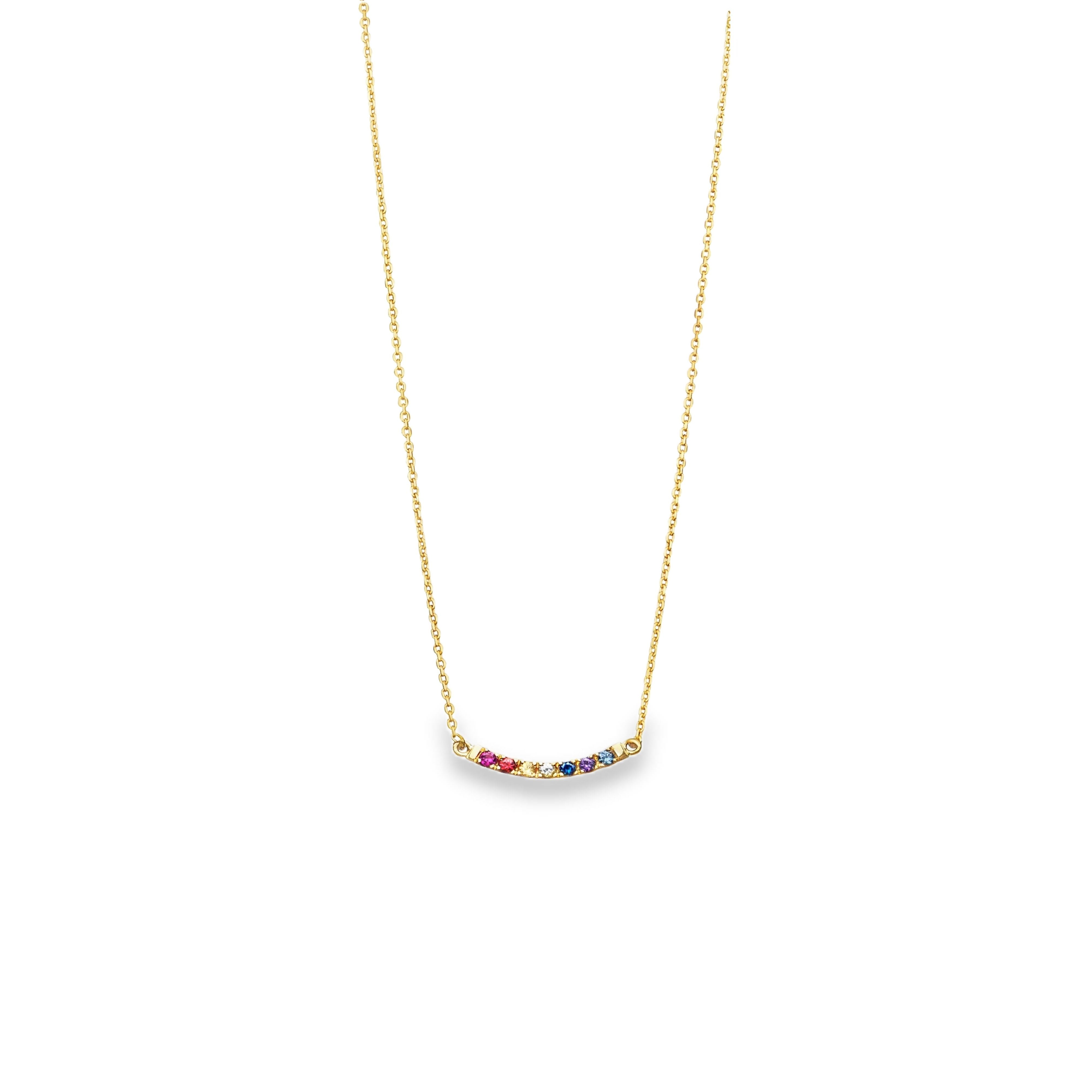 9ct & Sapphire Maui Rainbow Necklace