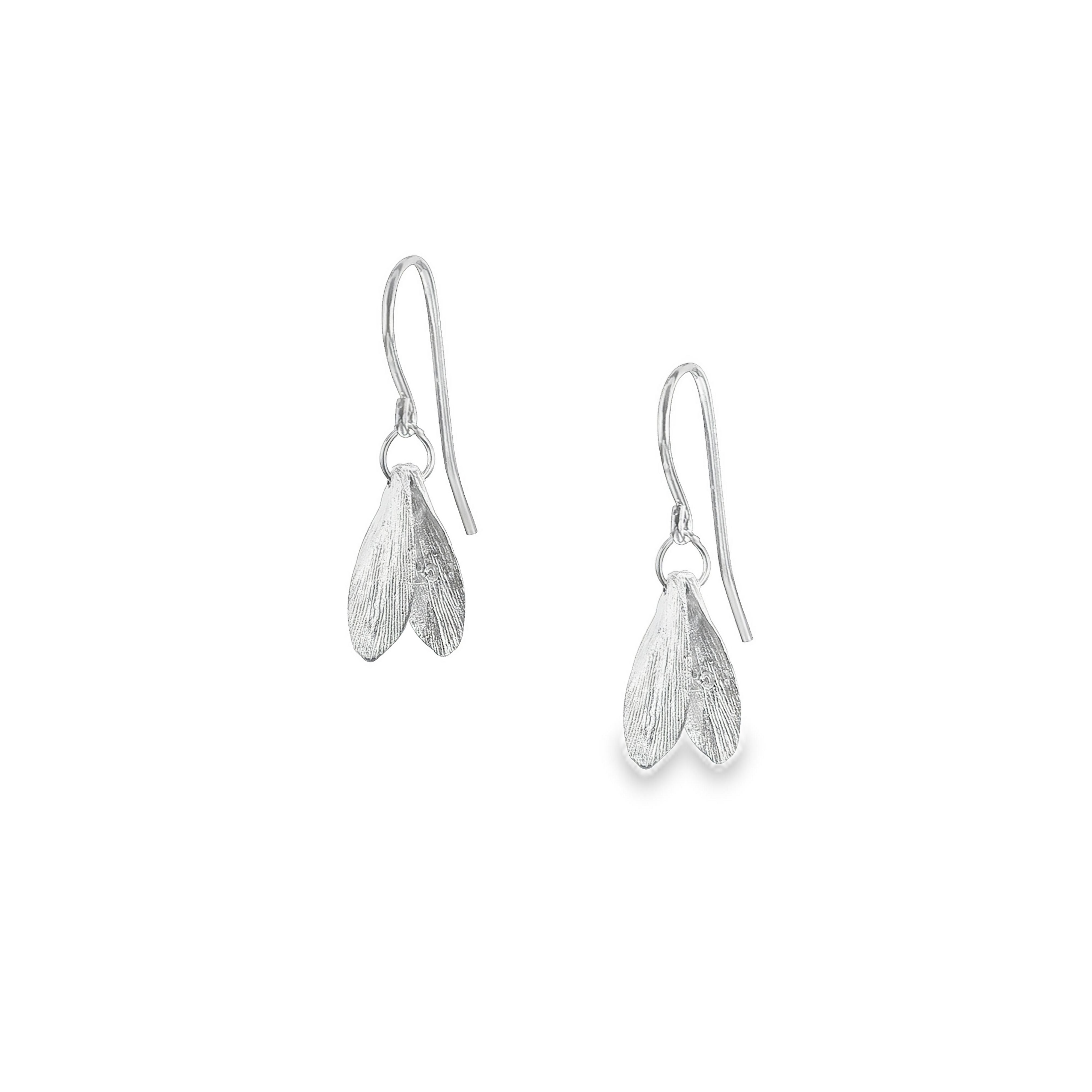Mini Double Leaf Earrings