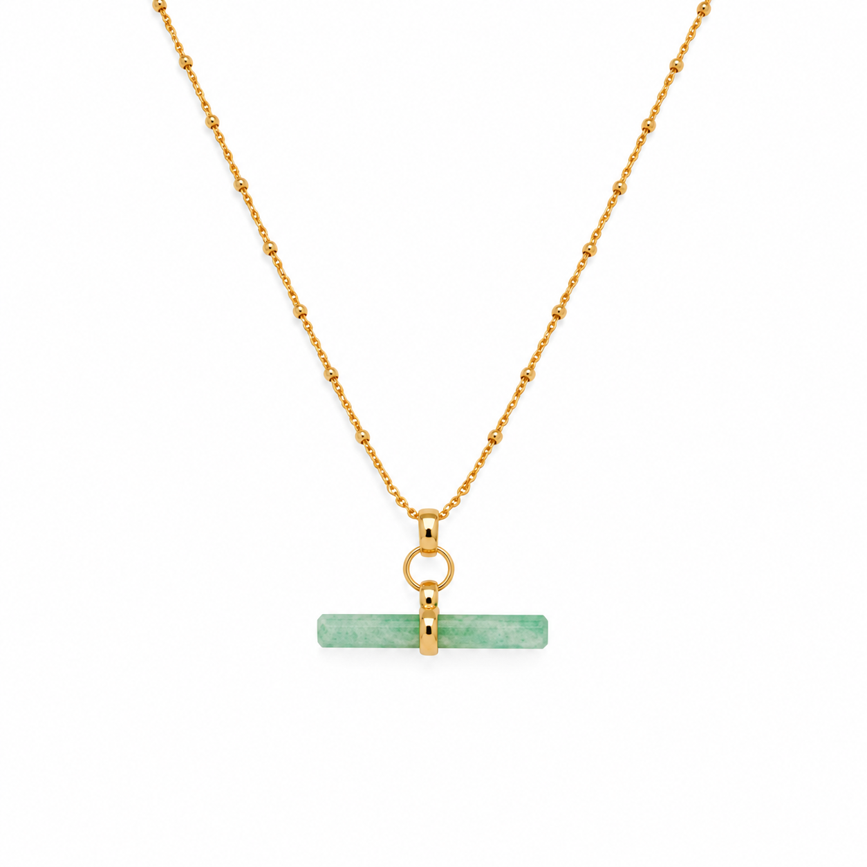 Willow Aventurine T-Bar Necklace