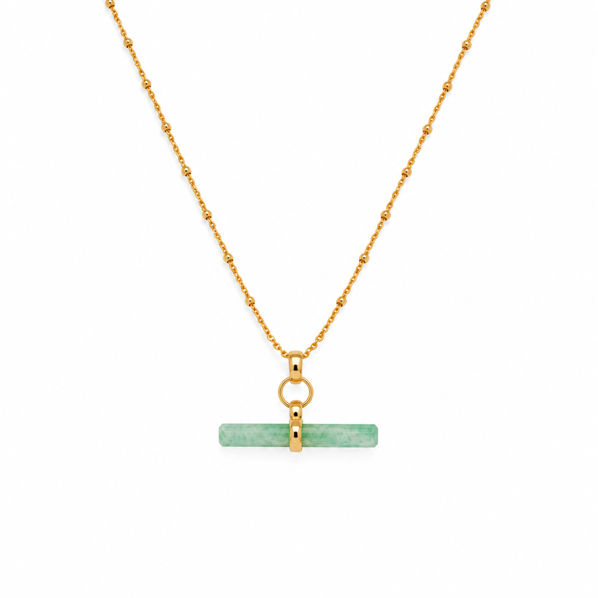 Willow Aventurine T-Bar Necklace