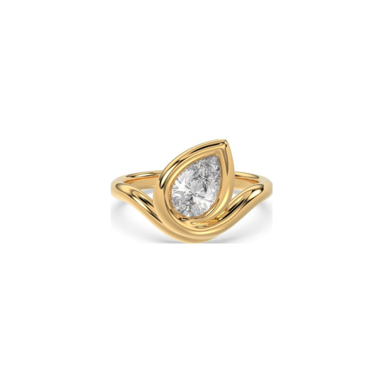 Pear Solitaire Diamond Ring