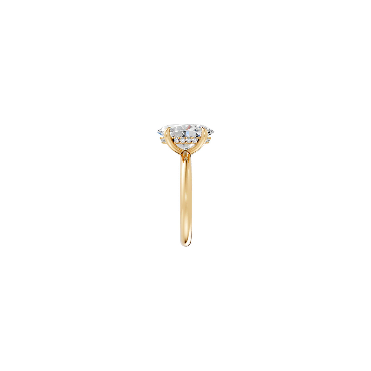 Oval Solitaire Diamond Ring