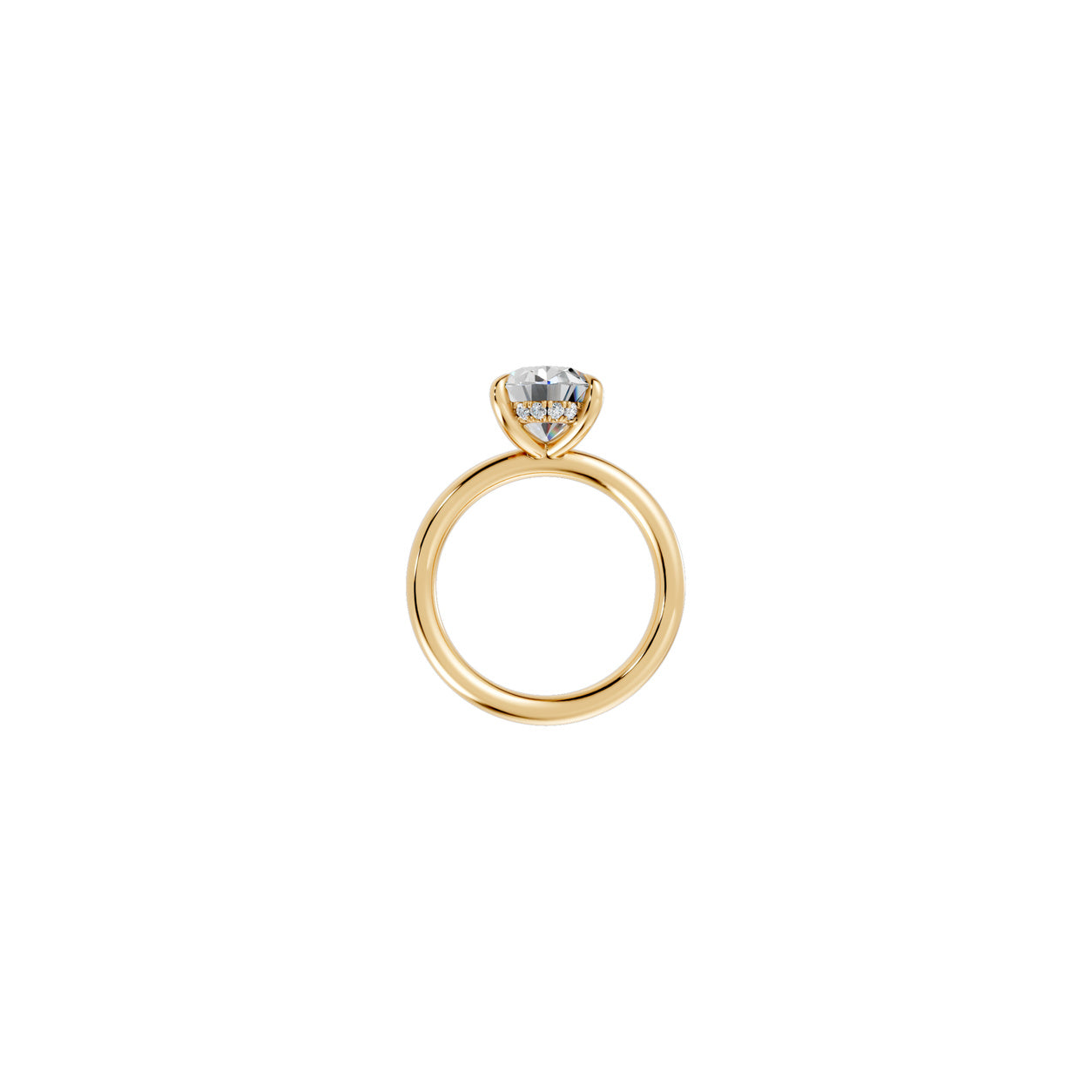 Oval Solitaire Diamond Ring