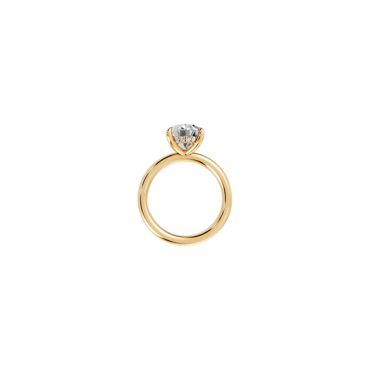 Oval Solitaire Diamond Ring