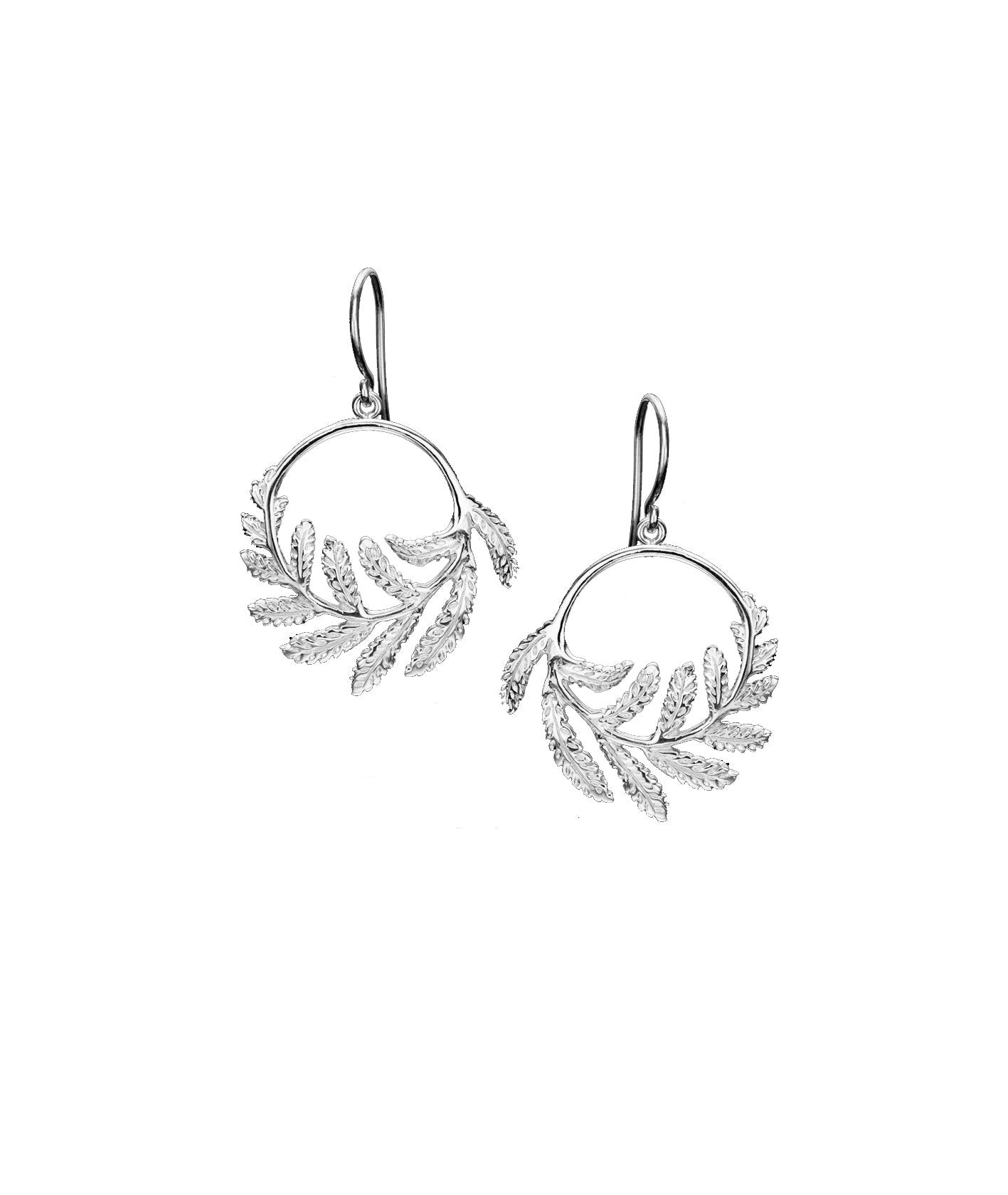 Fern Hoop Earrings
