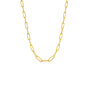 Elegant 18ct gold plated paper clip chain necklace, perfect for layering or wearing solo.