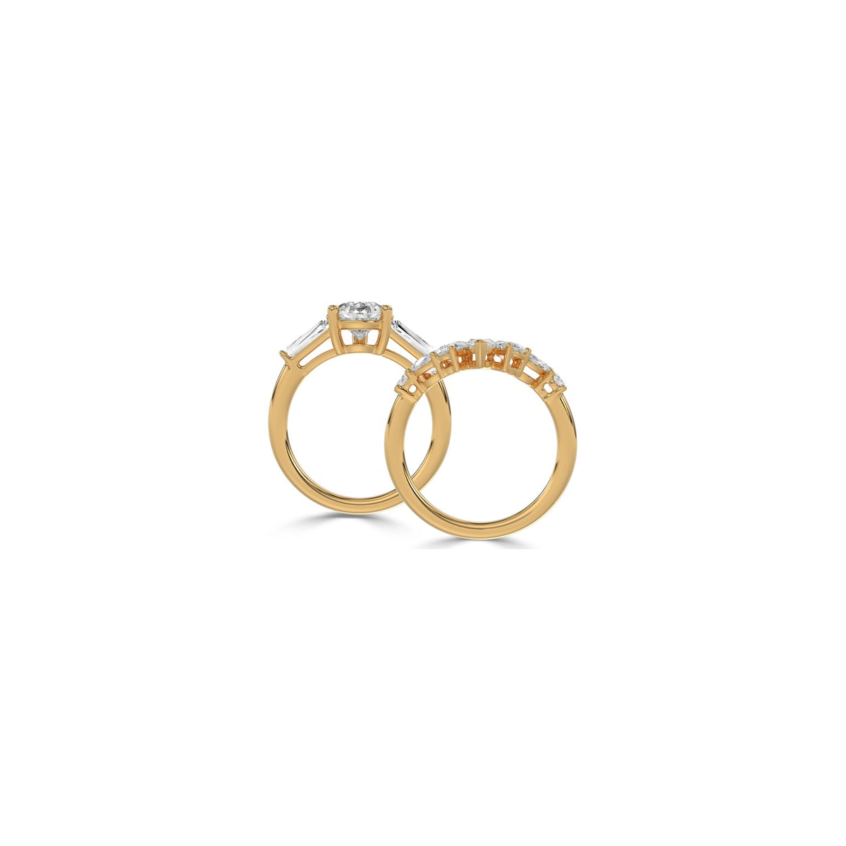Diamond Engagement & Wedding Ring Set