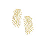 Beautiful gold vetch earrings made of 18ct gold plated silver, featuring delicate wild vetch leaf design.