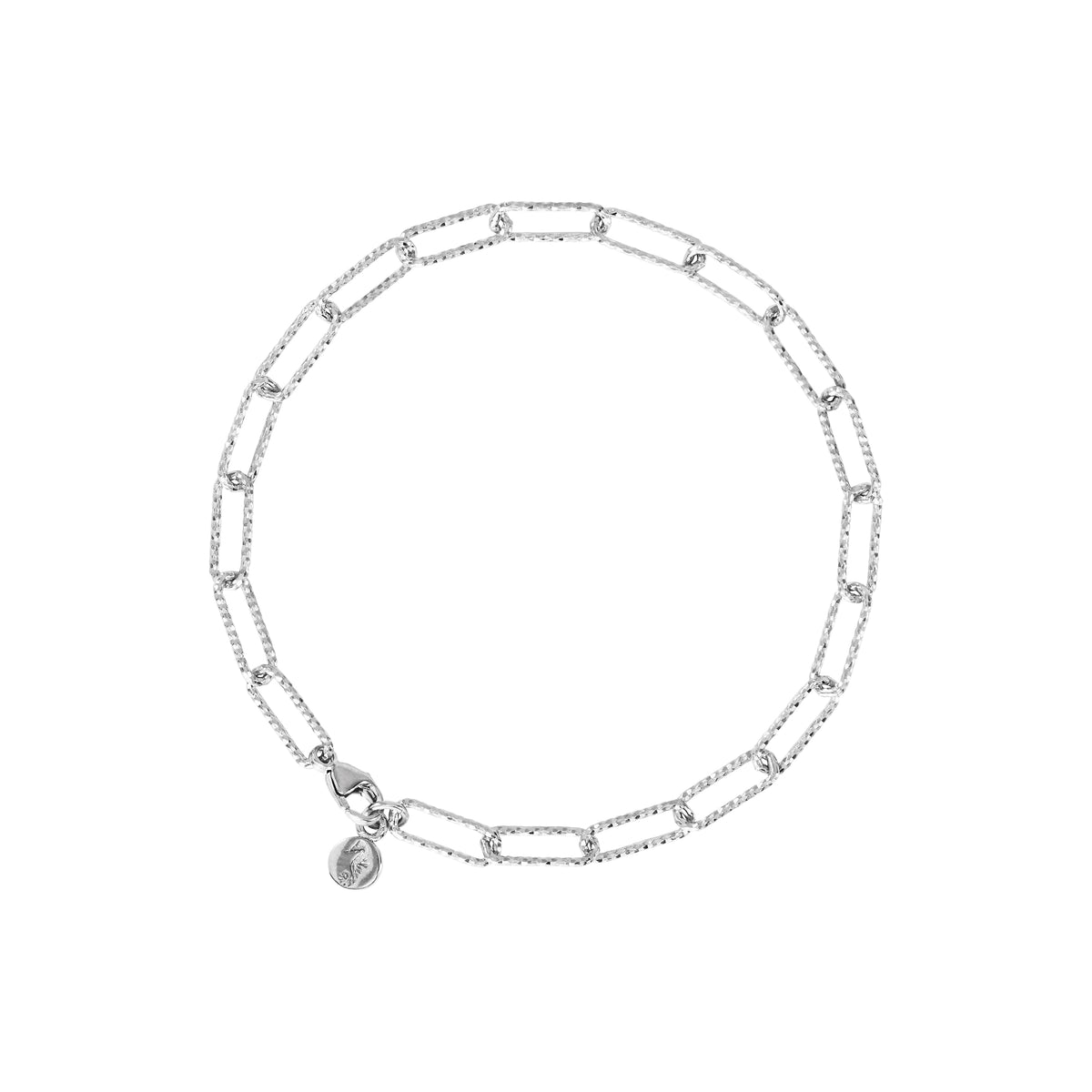 Silver vermeil glitter chain bracelet 