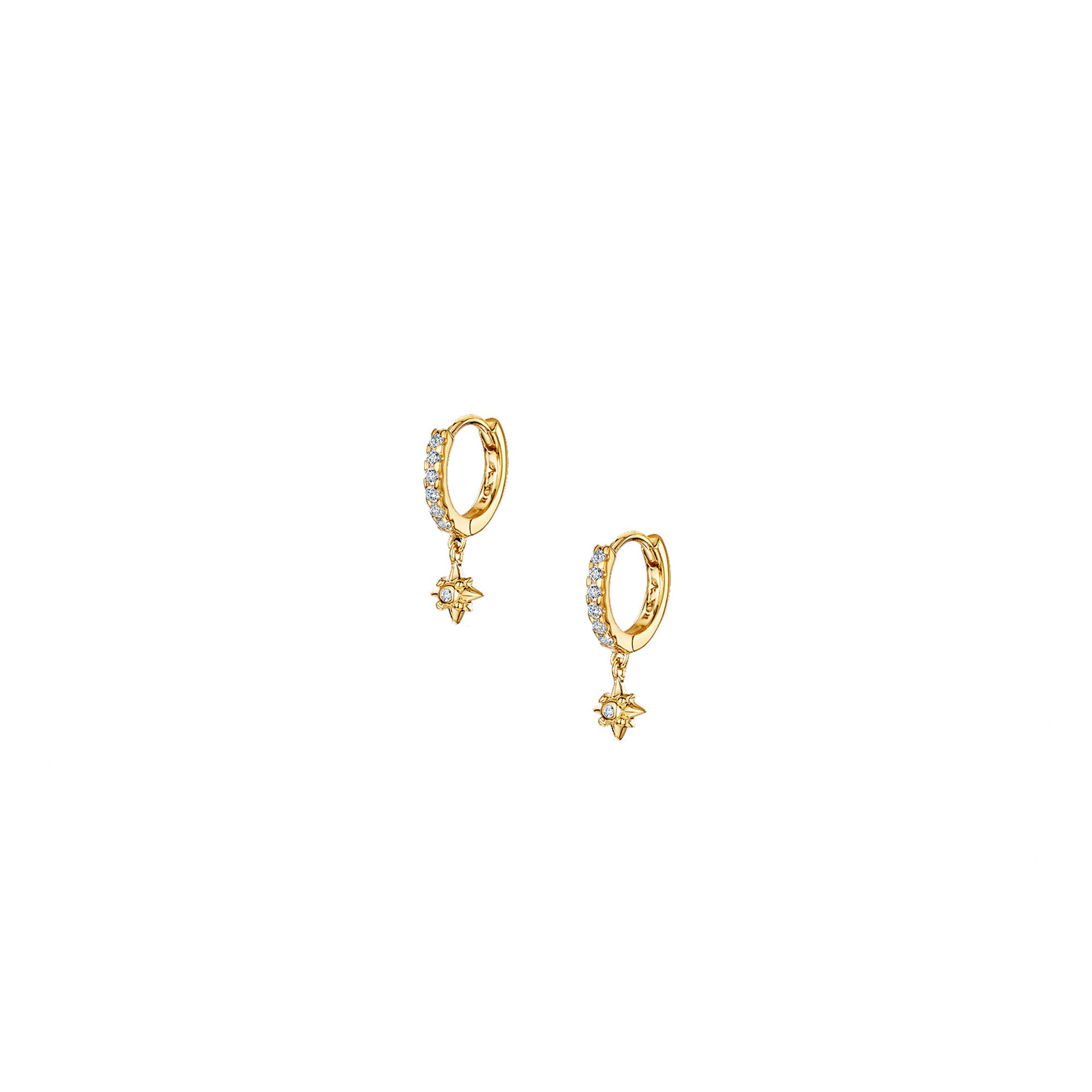 Cosmic Star Glitter Hoops