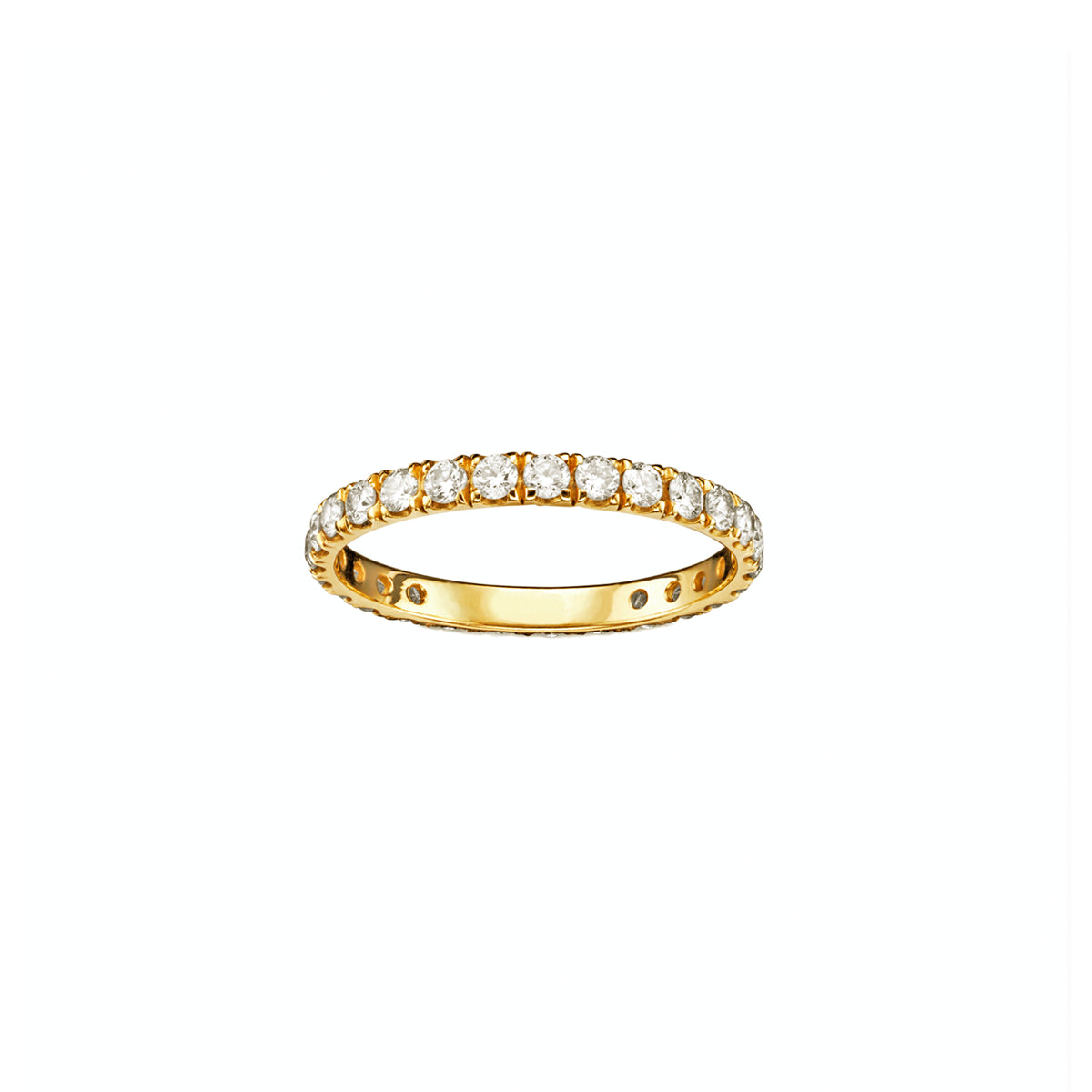 9ct Gold Diamond Undercut Eternity Ring featuring brilliant-cut diamonds in a luxurious design.