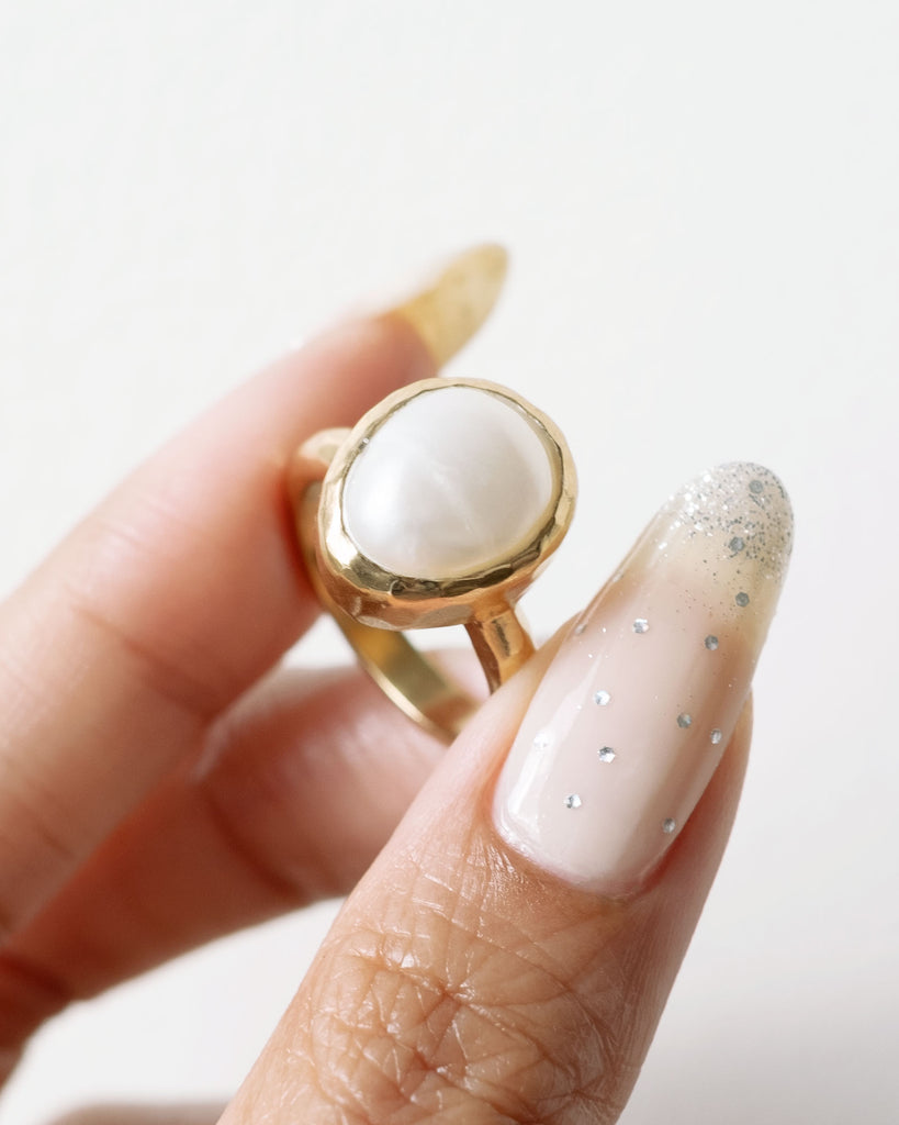 Moonlight Pear Ring by Zoraida London Jewellery