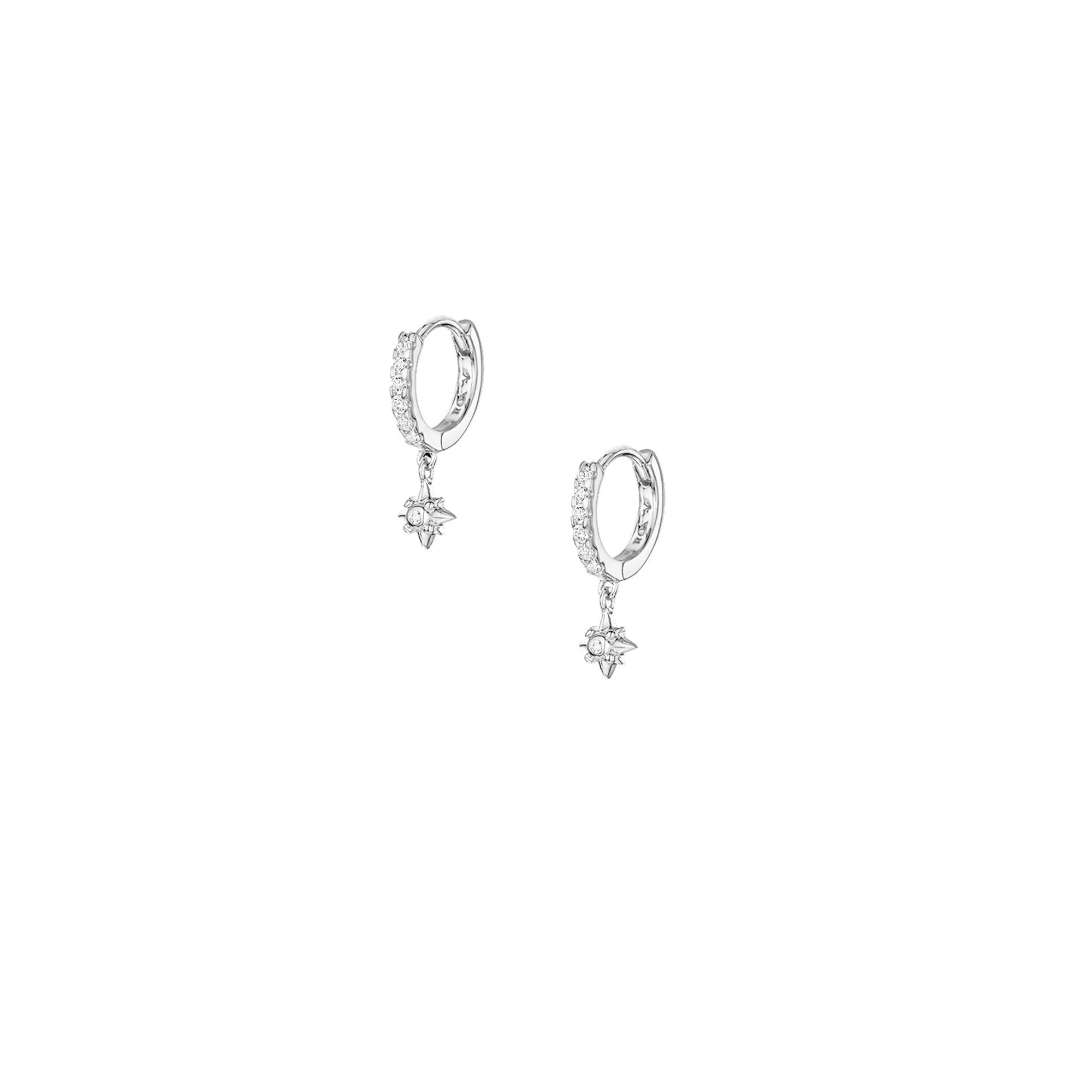 Cosmic Star Glitter Hoops